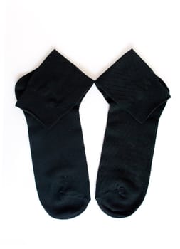 Black socks, isolated.