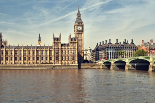 Houses of Parliament at summer time.