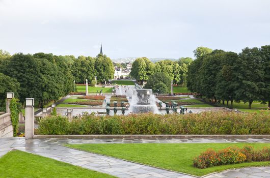 The famous rock sculpture park in Oslo Norway 