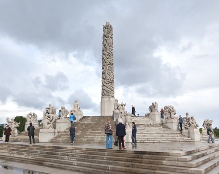 The famous rock sculpture park in Oslo Norway 