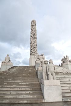 The famous rock sculpture park in Oslo Norway 