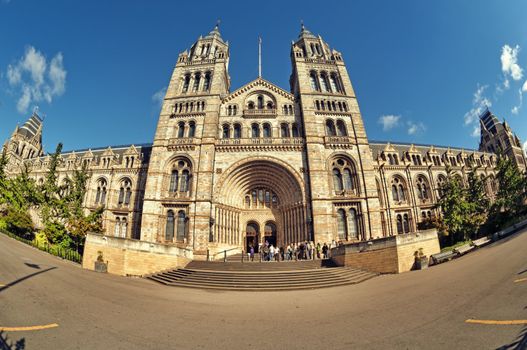 Entrance of the Natural History Museum, London, UK.