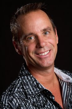 Closeup headshot of smiling man