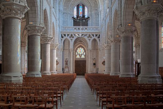 Nave in an empty cathedral