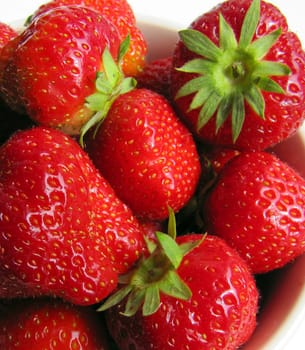 Red, ripe and fresh Finnish strawberries at summer. 