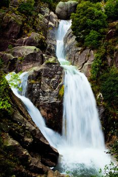 Beautiful waterfall of fresh and pure water 