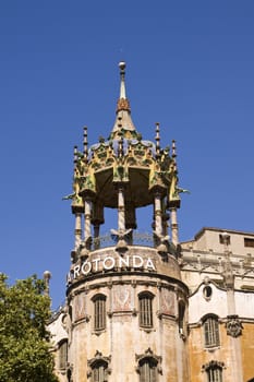 La Rotunda , an ornate moderniste structure in Barcelona 