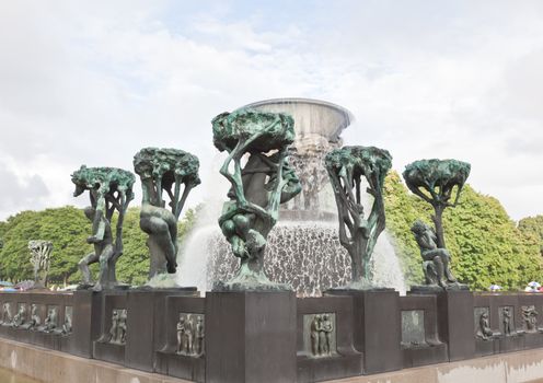 The famous rock sculpture park in Oslo Norway 