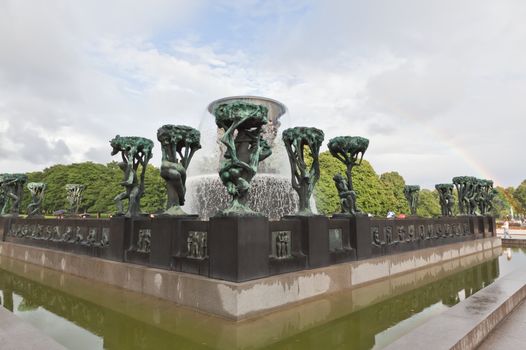 The famous rock sculpture park in Oslo Norway 