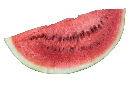 Slice watermelon isolated over white background