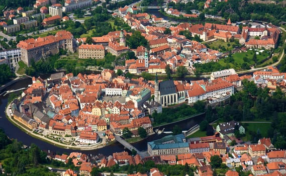 European Town with Red roofs