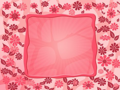 red flower frame