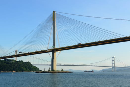 Ting Kau Bridge in Hong Kong