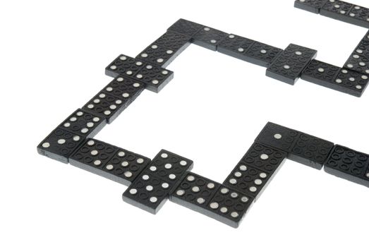 Dominoes isolated on white background.