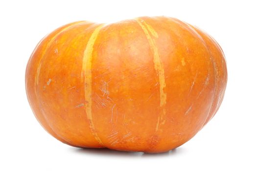 Orange pumpkin isolated on white background.