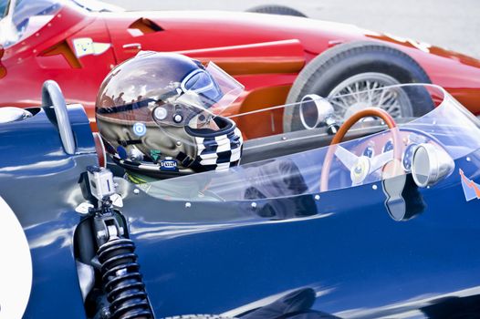 Vintage racer car, taken on September 2011 on Goodwood revival in UK