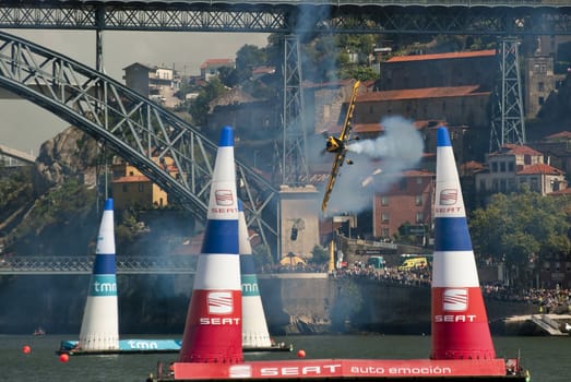 PORTO - SEPTEMBER 7: Nigel Lamb from GB participates in the event Red Bull Air Race in September 1, 2008 in Porto, Portugal.