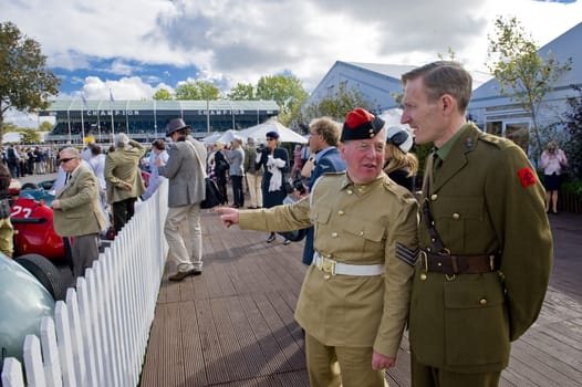 Goodwood revival visitors, taken on September 2011 on Goodwood revial in UK