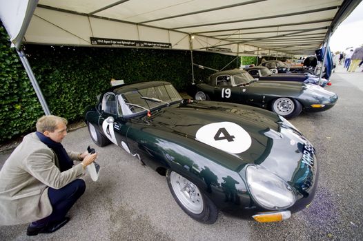 Vintage racer car, taken on September 2011 on Goodwood revial in UK