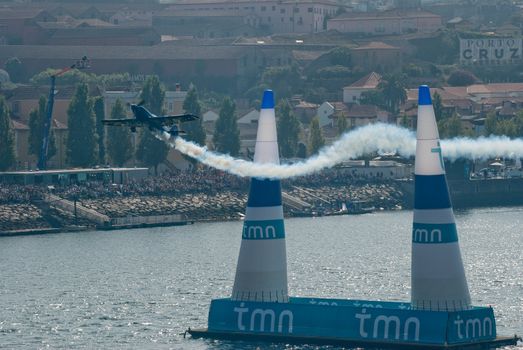 PORTO, PORTUGAL - SEPTEMBER 7: Michael Goulian (USA) during the Red Bull Air Race event on September 12, 2009 in Porto, Portugal.