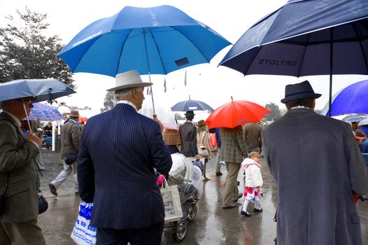 Goodwood revival visitors, taken on September 2011 on Goodwood revial in UK