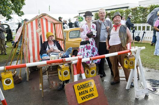 Goodwood revival visitors, taken on September 2011 on Goodwood revival in UK