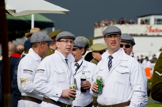 Goodwood revival visitors, taken on September 2011 on Goodwood revival in UK