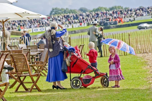 Goodwood revival visitors, taken on September 2011 on Goodwood revival in UK