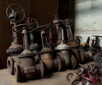 Old rusty technology, vintage valves, tubes etc