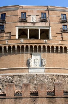 details of Castel Sant' Angelo in Rome, Italy 