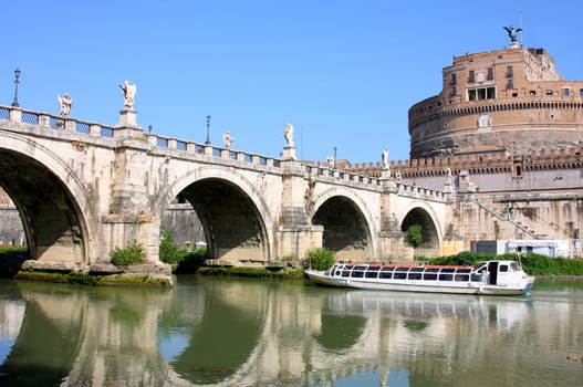 details of Castel Sant' Angelo in Rome, Italy 