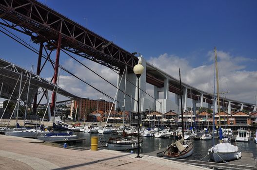 A river Tejo, hanging bridge