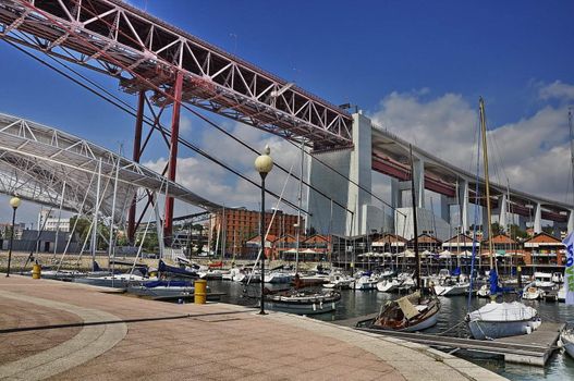 A river Tejo, hanging bridge