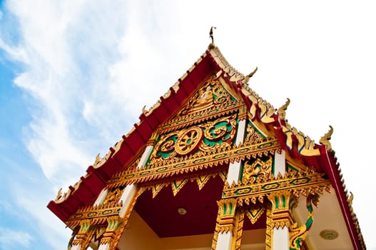 The temple at samutprakarn province,thailand