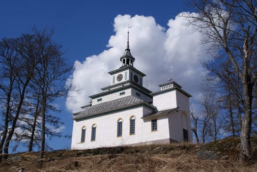 Teijo Church, built in 1830, is the smallest stone church in Finland. It is styled after Chinese Pagoda. Photographed 25 April, 2010.