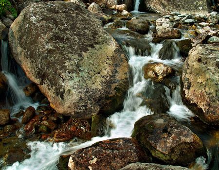 Kuznetsk Alatau - a mountainous country in Siberia is rich in rivers, streams and waterfalls.