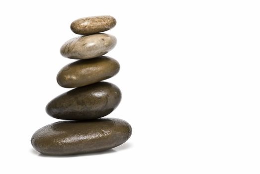 Zen balance with curative stones.