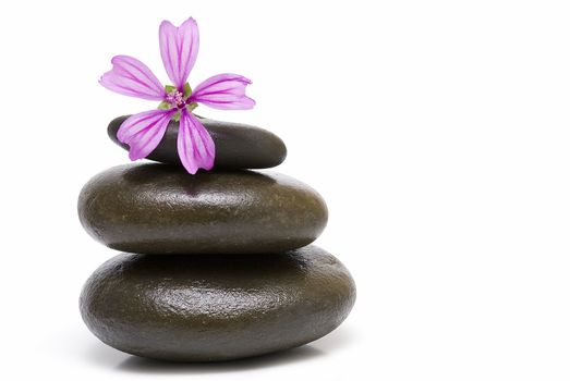 Zen balance with curative stones.