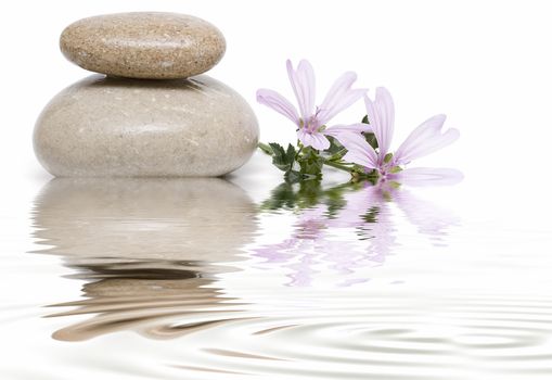 Zen balance with curative stones.