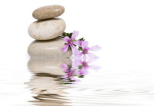 Zen balance with curative stones.