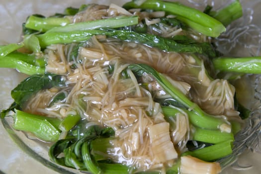 Chinese Green Vegetable with Dried Scallops Sauce