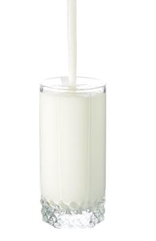 glass with milk isolated on white background