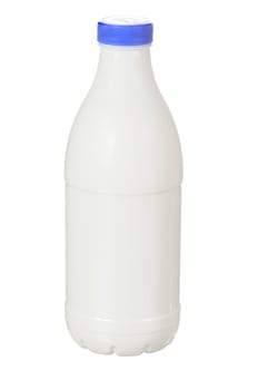 Bottle with milk isolated on white background