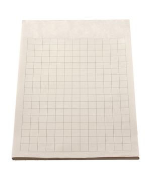 A white squared block for notes isolated over white