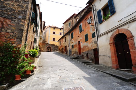 Old Buildings In Typical  Medieval Italian City 