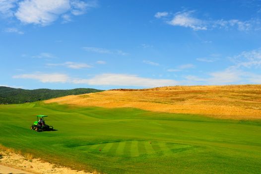 Construction Area Of The Golf Course In Tuscany, Italy
