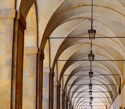 The Loggia Of Vasari In Arezzo, Italy