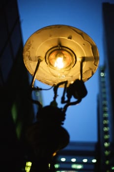 A vintage street lamp that is found in downtown Hong Kong. The only surviving working gas street lamps in Hong Kong, approximately built between 1875-1889.
