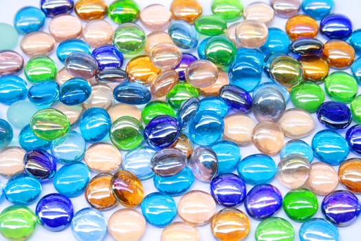 bright and colorful gem stones on white background
