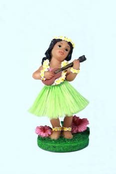 hawaiian girl playing a ukelele
